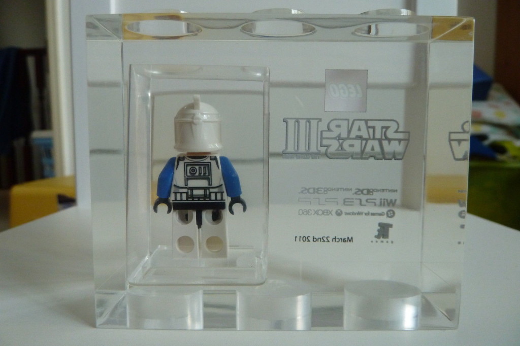 Lego TT Games Exclusive Star Wars III The Clone Wars Captain Rex Acrylic Brick Back