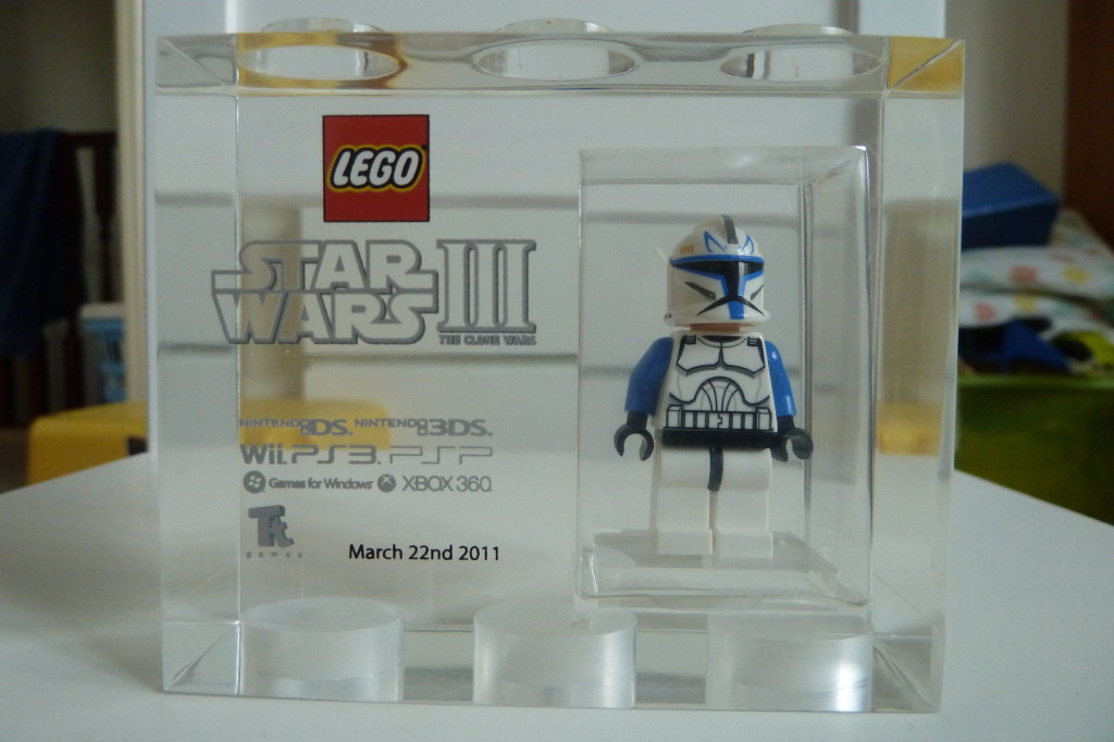 Lego TT Games Exclusive Star Wars III The Clone Wars Captain Rex Acrylic Brick Front