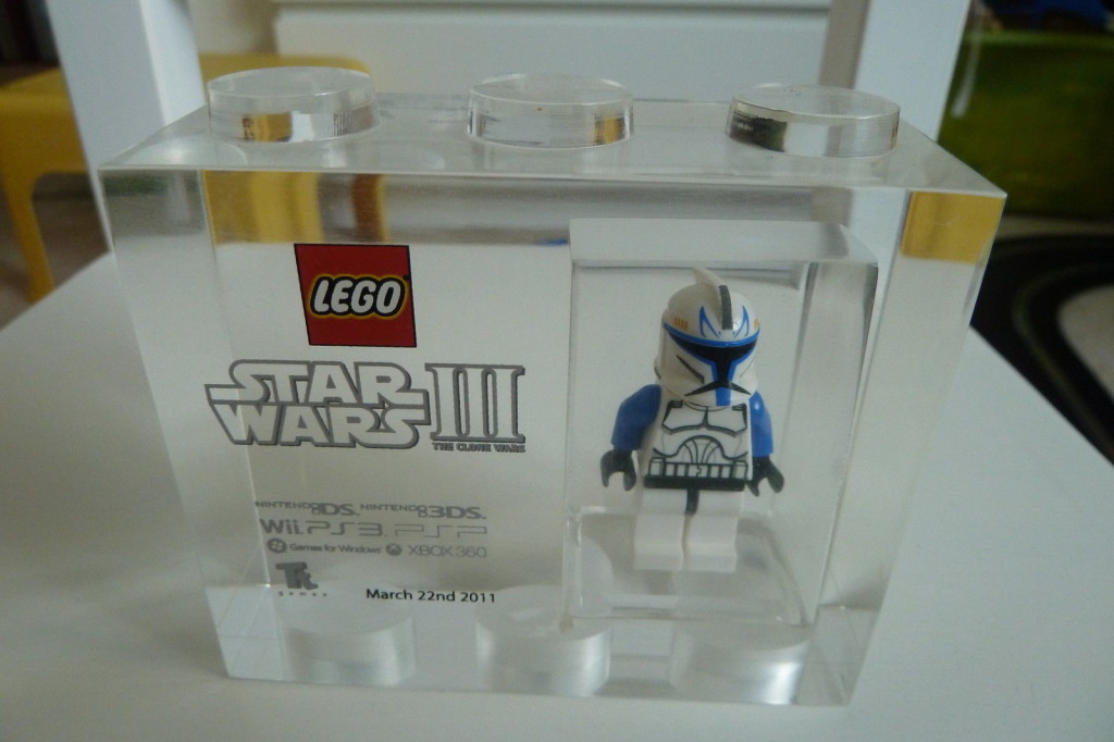 Lego TT Games Exclusive Star Wars III The Clone Wars Captain Rex Acrylic Brick Top