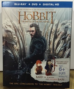 Target Hobbit DVD The Battle of Two Armies with Lego Brad the Bowman and Bain Front