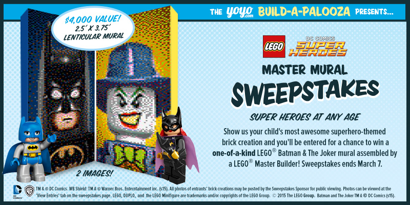 YoYo Amazon Contest to win 4000 dollar Lego Batman Joker Mural