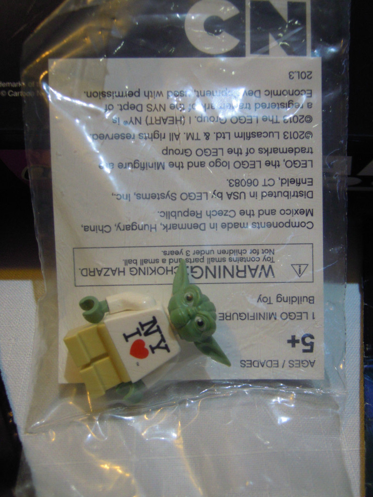 2013 Times Square Lego 9493 Yoda X-Wing Prmotional items Yoda in bag wide