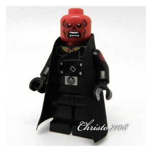 Christo Custom Lego Red Skull Green Tie Minifigure