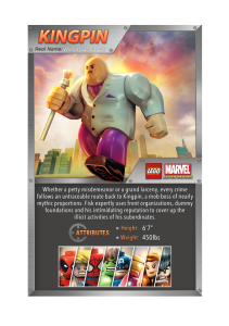 Lego Super Heroes Kingpin Fact Card