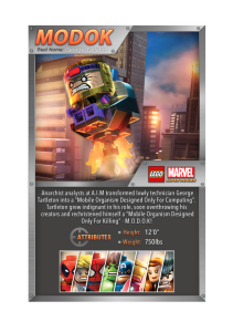 Lego Super Heroes Madok Fact Card