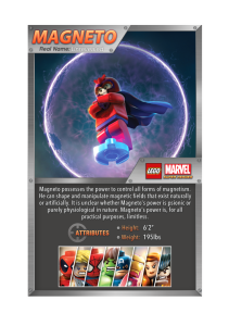 Lego Super Heroes Magneto Fact Card