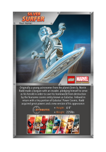 Lego Super Heroes Silver Surfer Fact Card