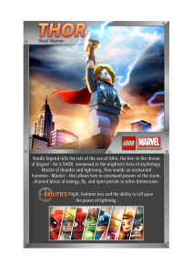 Lego Super Heroes Thow Fact Card