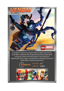 Lego Super Heroes Venom Fact Card