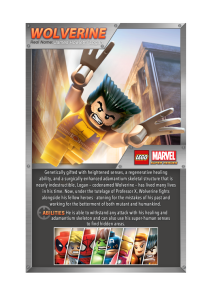 Lego Super Heroes Wolverine Fact Card