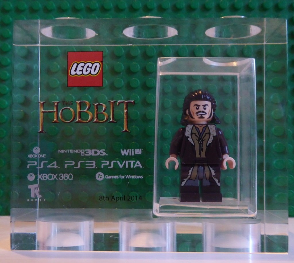 Lego tt games Acrylic trophy brick Hobbit Bard the Bowman Front