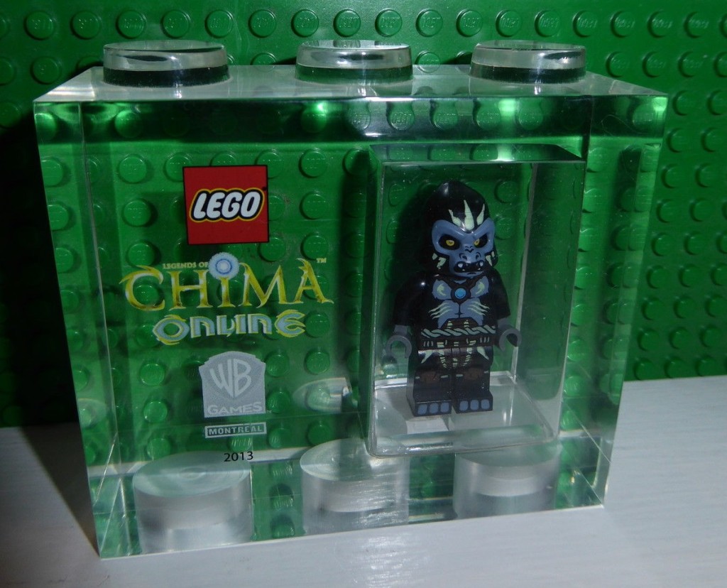 Lego tt games Acrylic trophy brick Legends of Chima online Gorzan Front