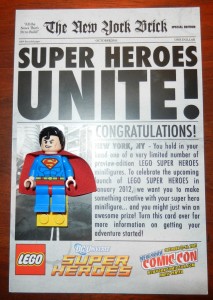 New York Comic Con 2011 Superman Exclusive Super Heroes Unite Front