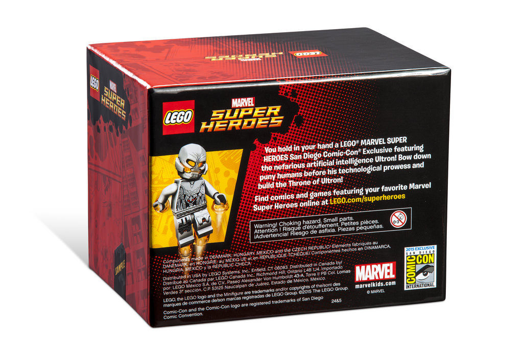 lego SDCC 2015 Marvel Age Of Ultron exclusive Box ART Back