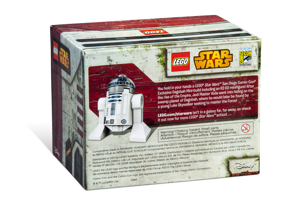 lego SDCC 2015 Star Wars Dagobah exclusive Box ART Back