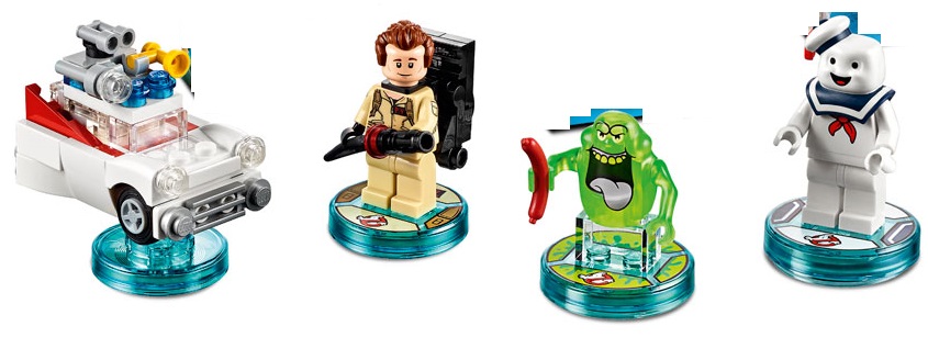 Lego Dimensions Peter Venkman Stay Puft Marshmallow Man and Slimey Minifigures