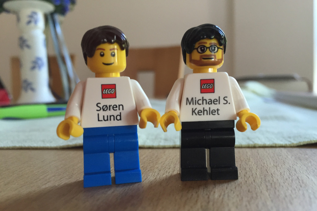 Lego Employee Business Card Soren Lund and Michael S Kehlet