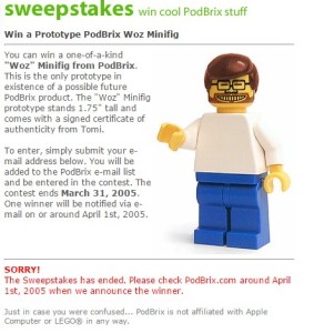 PodBrix Prototype Woz Minifigure