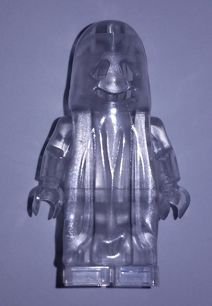 Lego Official Transparent Ghost on custom transparent minifigure base