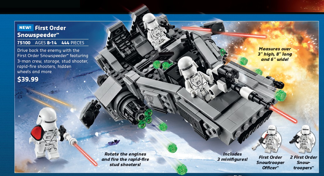 LEGO FIGURINE POLYBAG  MINIFIGURE STAR WARS VAISSEAU FIRST ORDER SNOWSPEEDER
