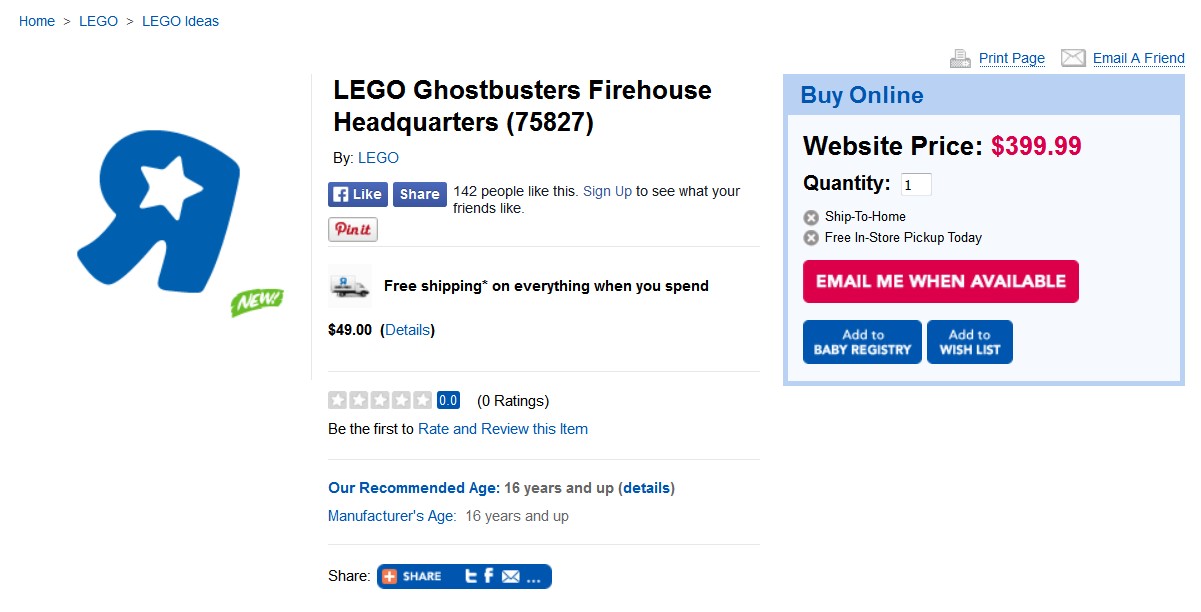 Firehouse Headquarters 75827 | Ghostbusters™ | Buy online at the Official  LEGO® Shop US