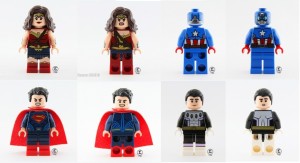Lego 2016 Superman Wonder Woman Cosmic Boy and Captain America