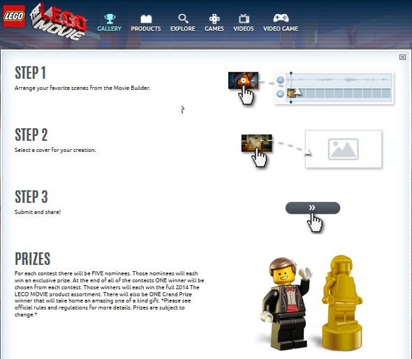 Lego Emmet Awards Contest