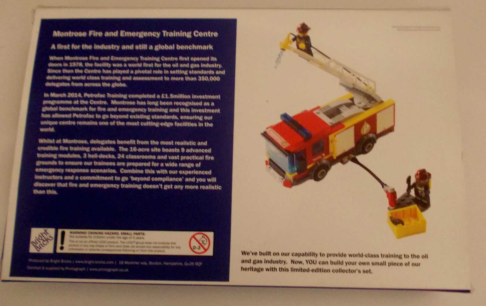 LEGO Certified Professionals Montrose Fire Engine Centre RARE Box Back