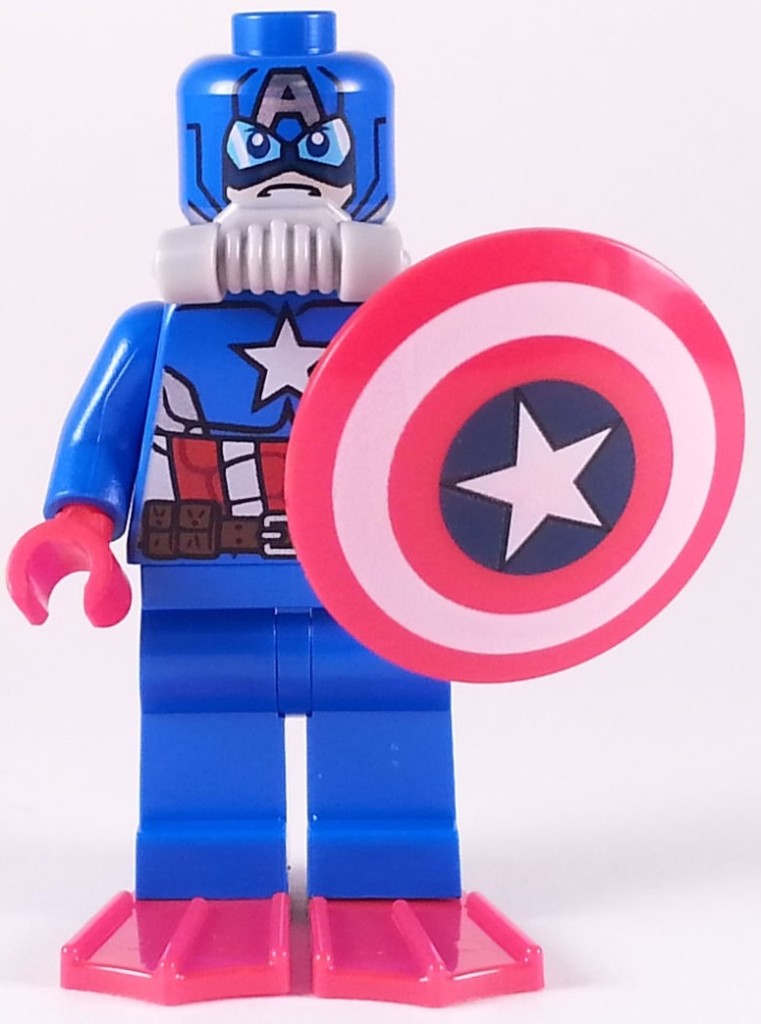Lego 76048 Scuba Captain America Minifigure Front