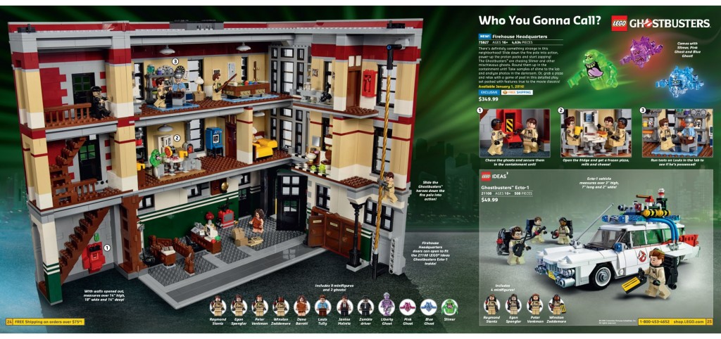 Lego January 2016 Ghostbusters 75827 Catalog 3 Page Spread