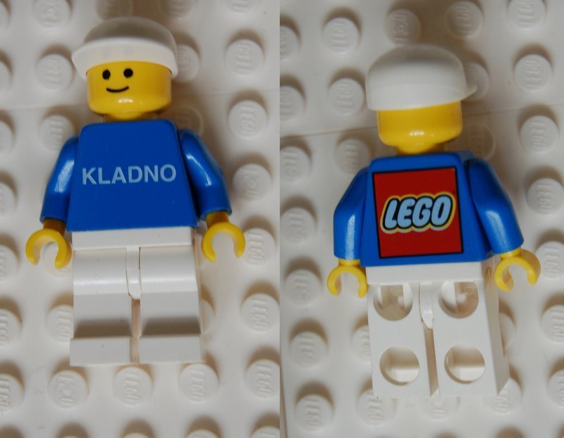 Lego Kladno Exclusive Blue Factory Minifigure Front and Back