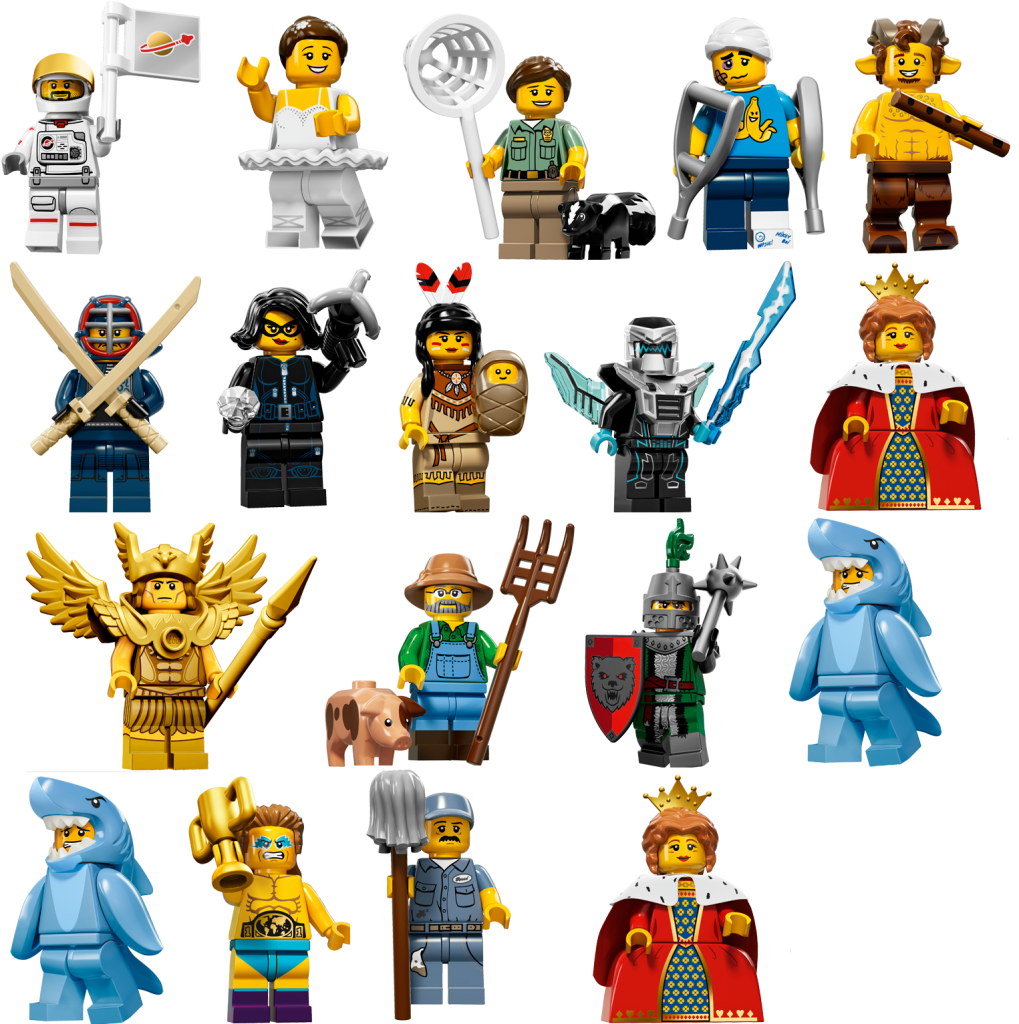 Brand New Full Set of 16 Lego 71011 Minifigure Series 15 No Duplicates 