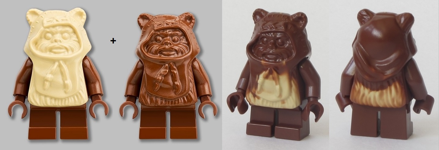 Lego 2002 Tan Brown Marble Rare Molding Error from Star Wars Ewok Attack - Minifigure Price Guide