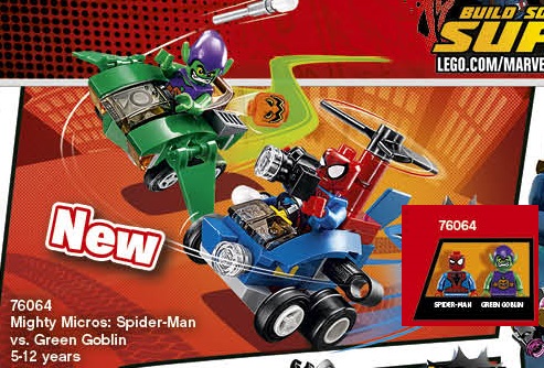 Lego 2016 Mighty Micros and Civil War Sets - Spider Man v Green Goblin 76064