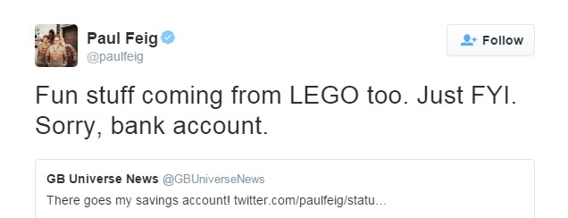 Lego Ghostbusters Tweet