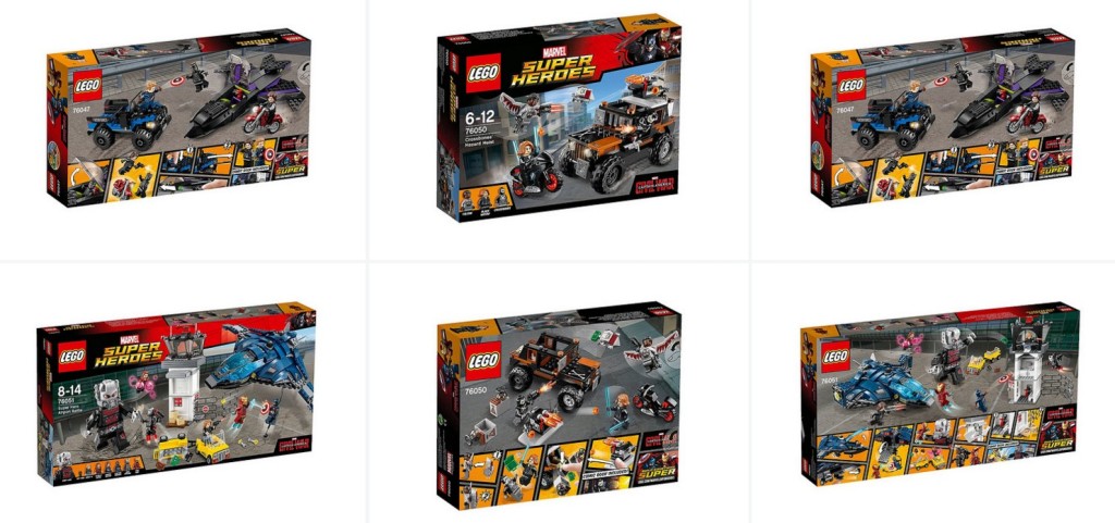 Lego Marvel Civil War Sets High Resolution Images 76047 76050 76051