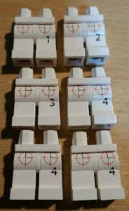 Lego Prototype Test Printer Allignment Minifigure Legs 3 and 4