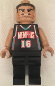 LEGO NBA Minifigure Display 18 inch Pau Gasol Memphis Grizzlies