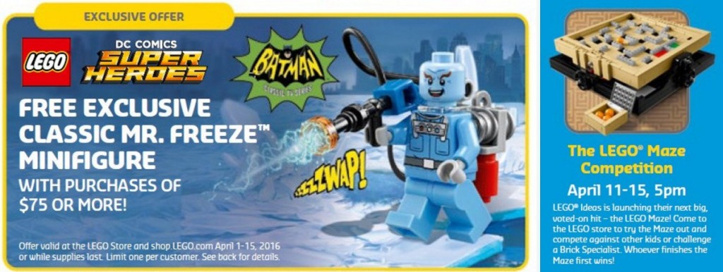 Lego April 2016 Calendar Mr Freeze and Marble Maze