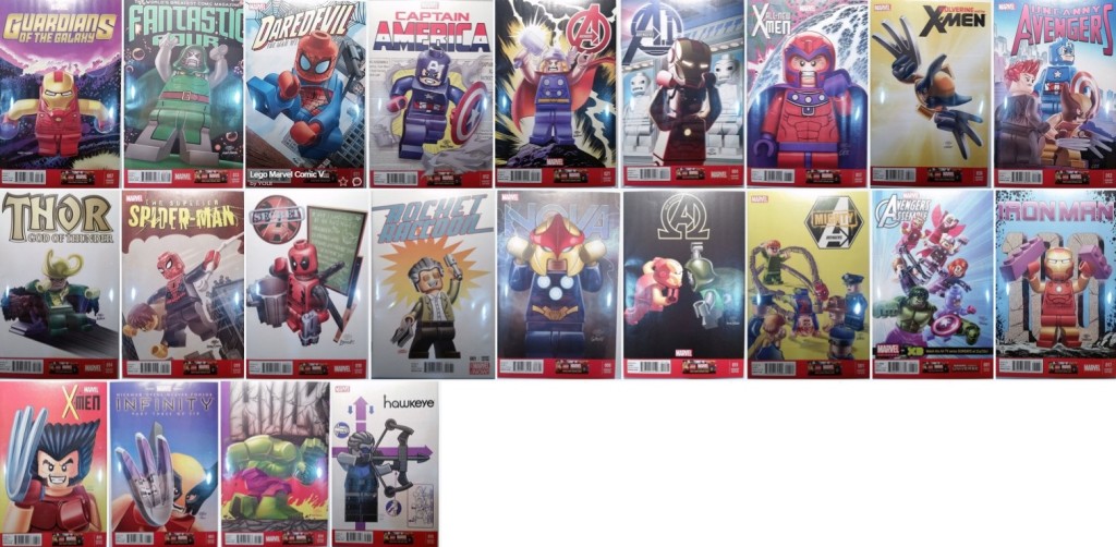 Lego Marvel Comic Covers