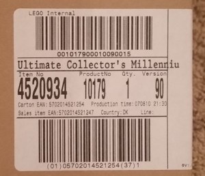 Lego Mint in Sealed Box Ultimate Collector Series Millenium Falcon Set Number 10179 First Edition (5)