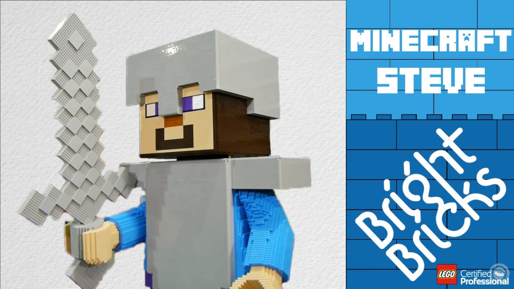 Lego 35000 Piece Brickbuilt Minecraft Steve Minifigure Timelapse