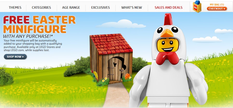 Lego Chicken Suit Guy is Free for All on Shop at Home 2