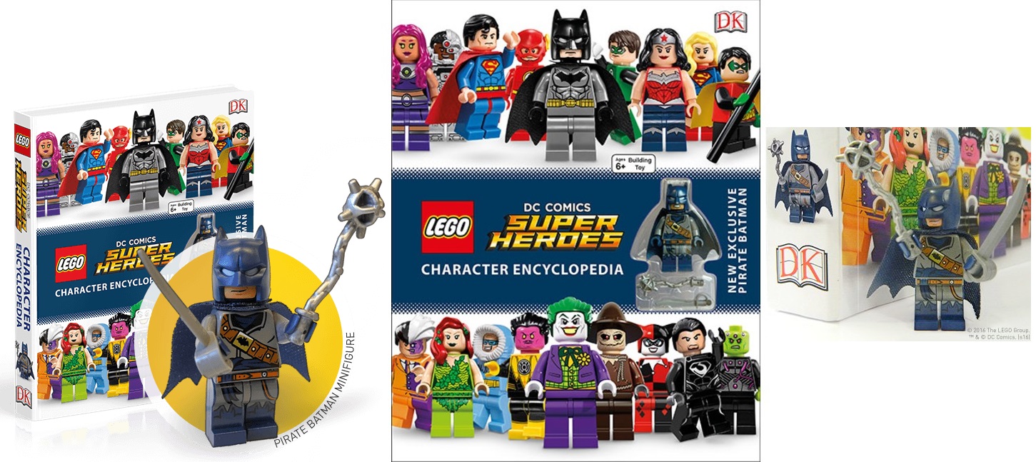 Lego DC Comics Super Heroes Character Encyclopedia Book with Exclusive Minifigure Buccaneer Batman Final - Copy