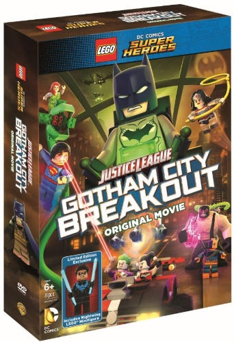 Lego DVD Justice League Gotham City Breakout with Nightwing Minifigure Front
