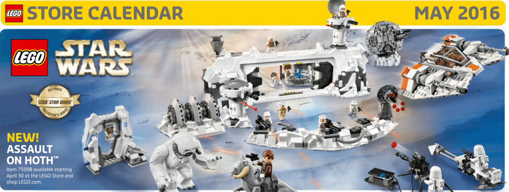 Lego May 2016 Calendar - Assult on Hoth Available April 30th