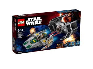 LEGO Star Wars Vader's TIE Advanced vs. A-Wing Starfighter 75150 Box Front