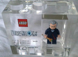Lego TT Games Exclusive Dimensions Dr Who Minifigures Acrylic Brick