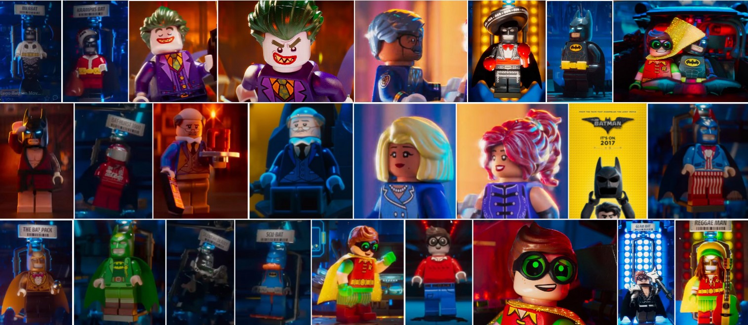 names of lego batman movie minifigures