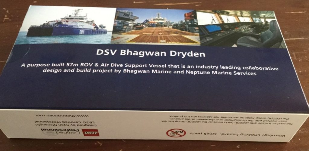 Bhagwan Marine Certified Professional Air DIve Support Vessel Back